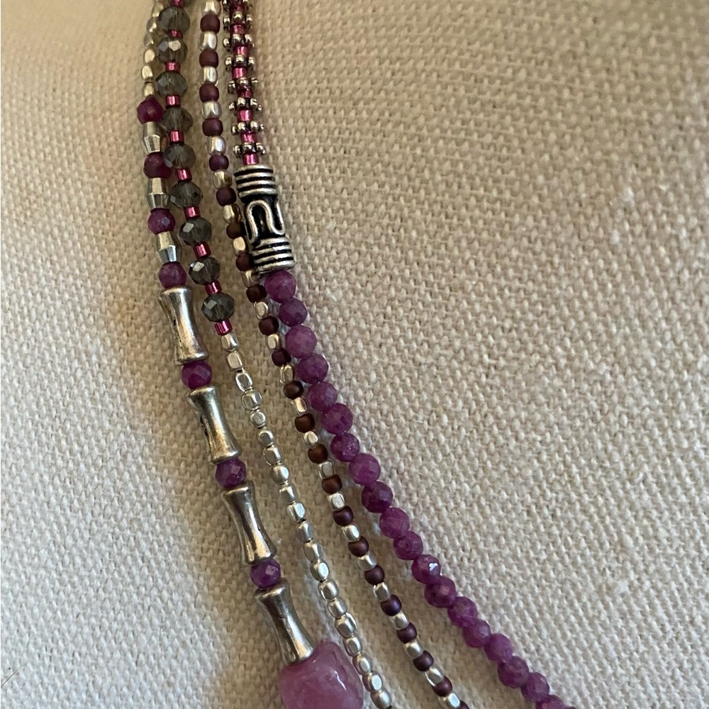 Sundance Razzberry Multi-Strand Necklace - Picture 4 of 5